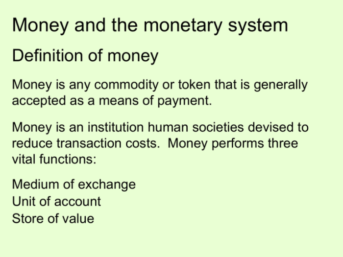 Chapter 8 money in review