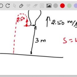 A hot-air balloon is rising upward with a constant speed